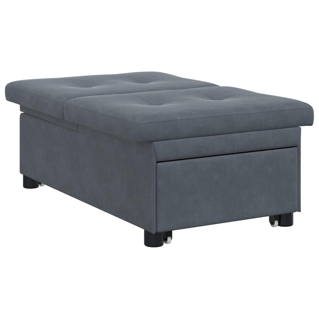 vidaXL Sofa Bed Ciemnoszary 194 x 67 x 82 cm Aksamit