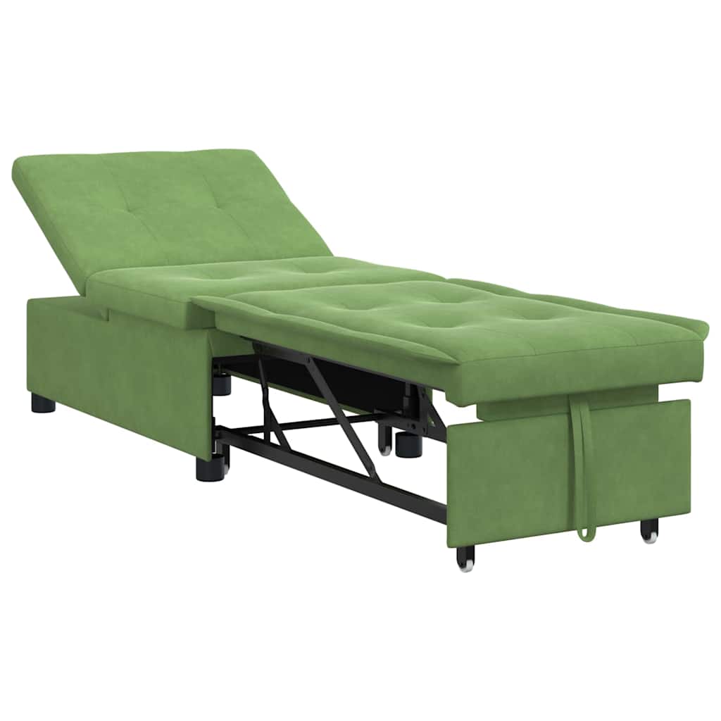 vidaXL Sofa Bed Jasnozielony 194 x 67 x 82 cm Aksamit
