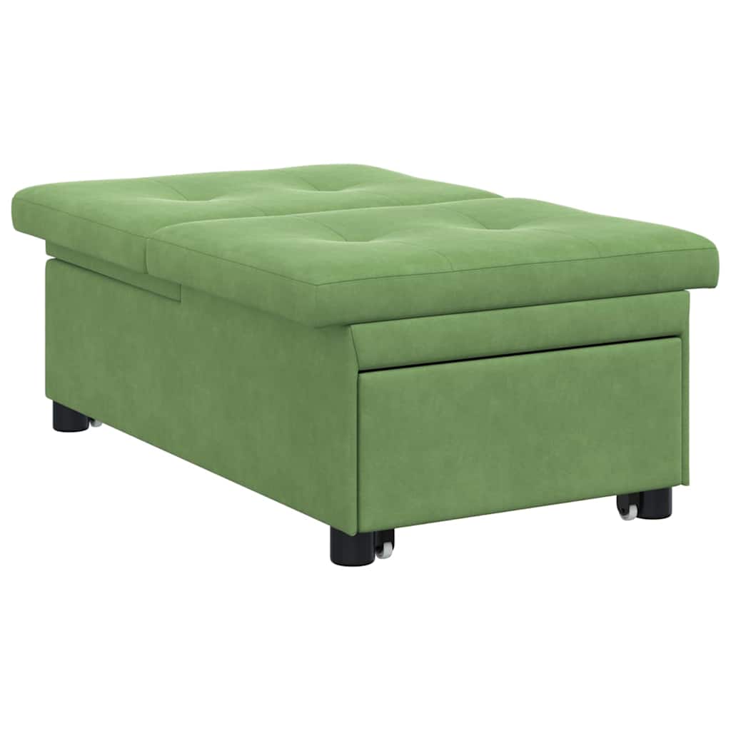 vidaXL Sofa Bed Jasnozielony 194 x 67 x 82 cm Aksamit