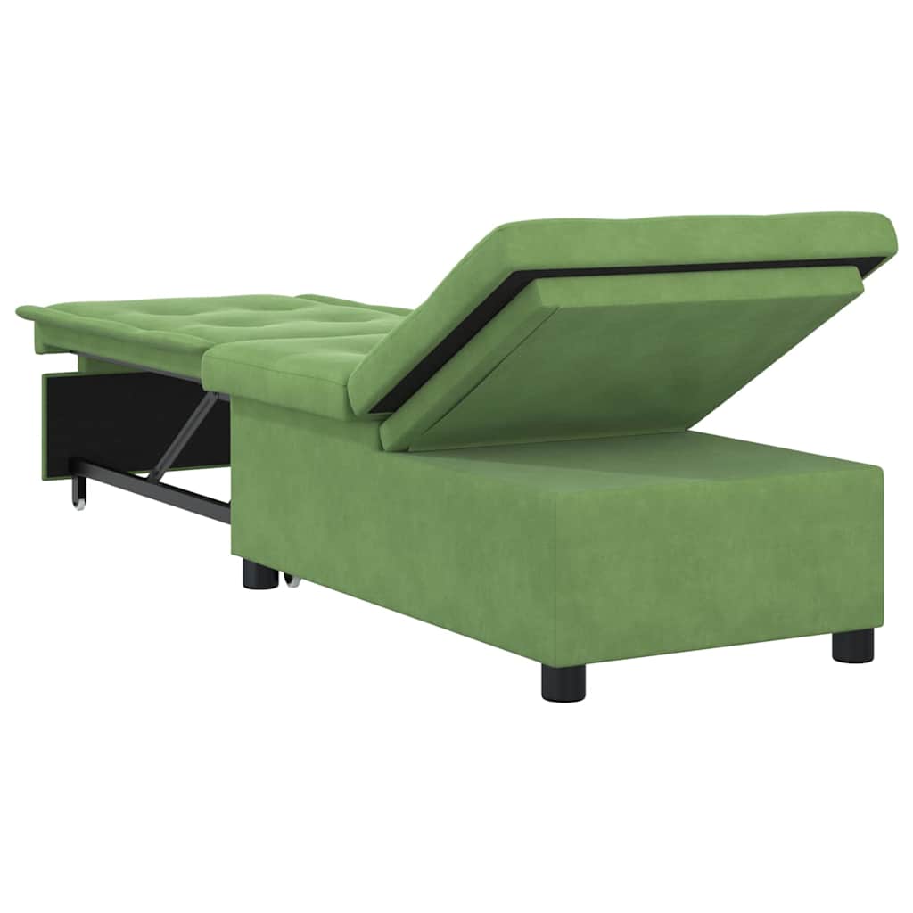 vidaXL Sofa Bed Jasnozielony 194 x 67 x 82 cm Aksamit