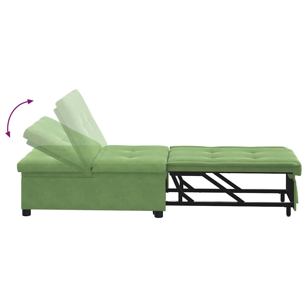vidaXL Sofa Bed Jasnozielony 194 x 67 x 82 cm Aksamit