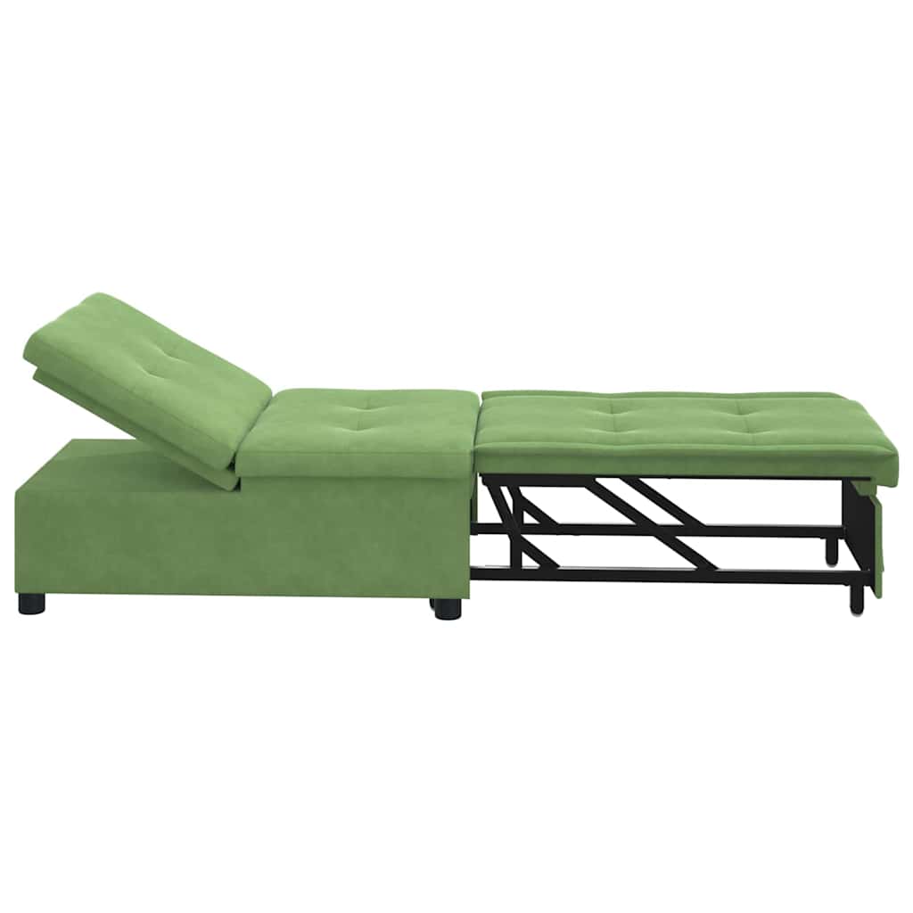 vidaXL Sofa Bed Jasnozielony 194 x 67 x 82 cm Aksamit