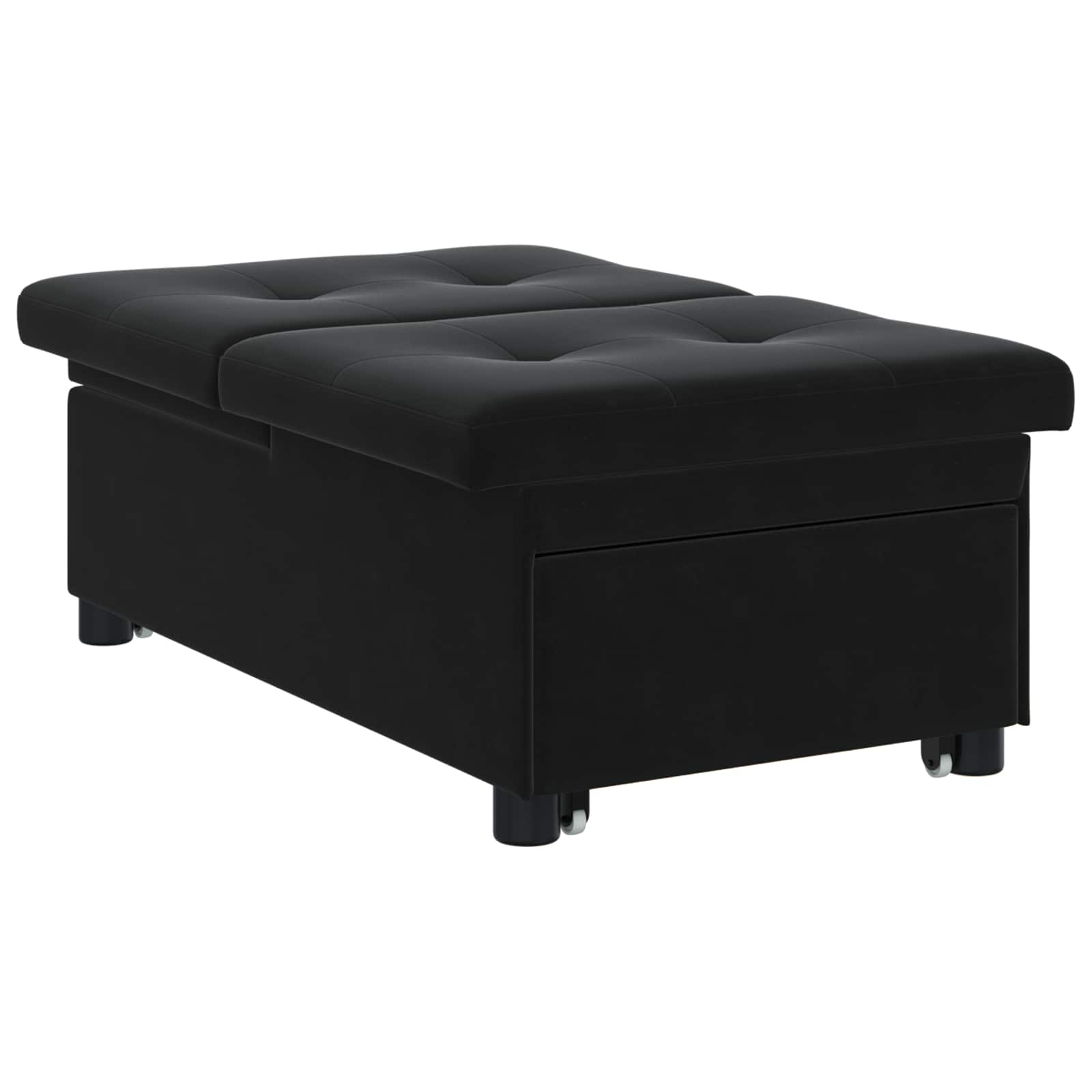 vidaXL Sofa Bed Czarny 194 x 67 x 82 cm Aksamit