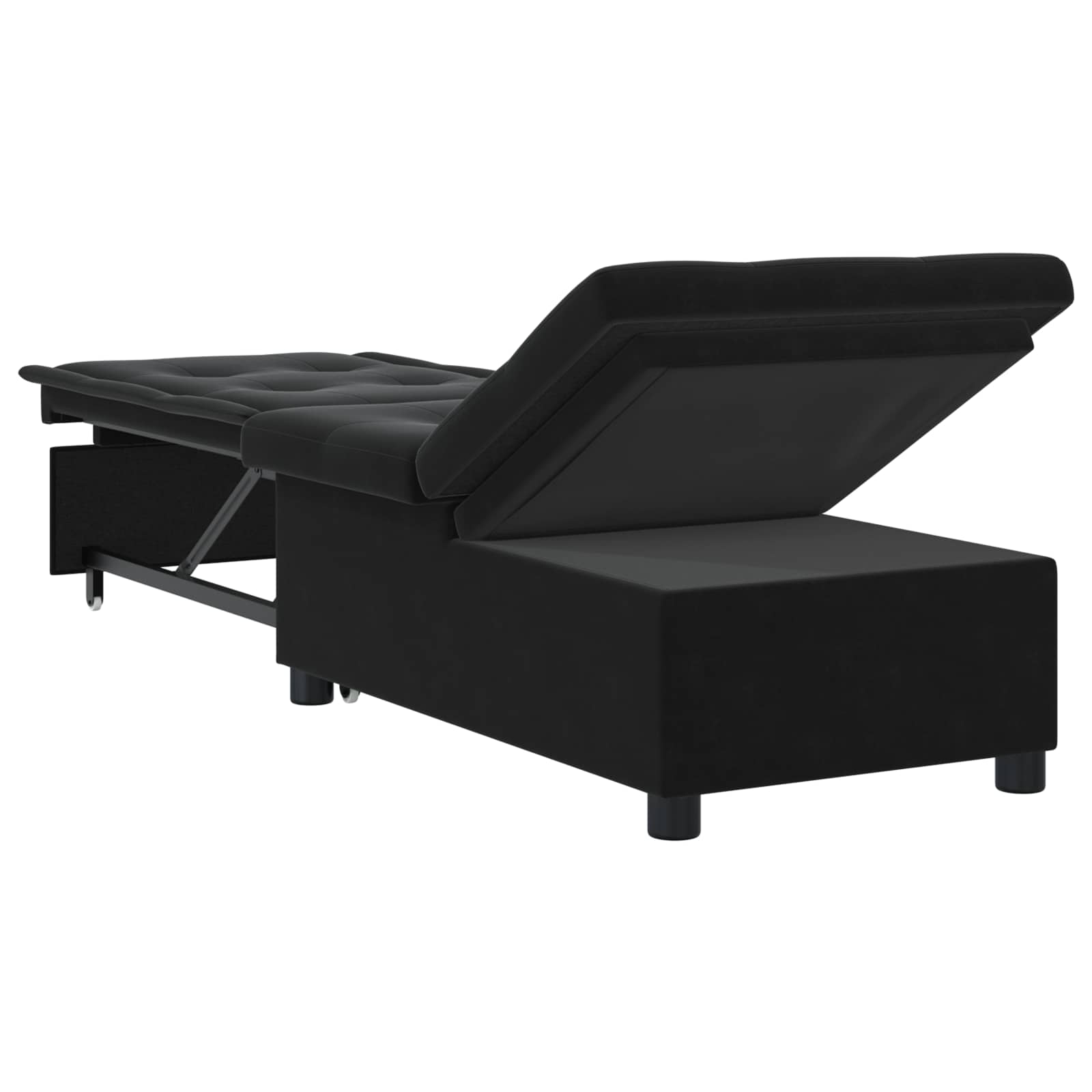 vidaXL Sofa Bed Czarny 194 x 67 x 82 cm Aksamit