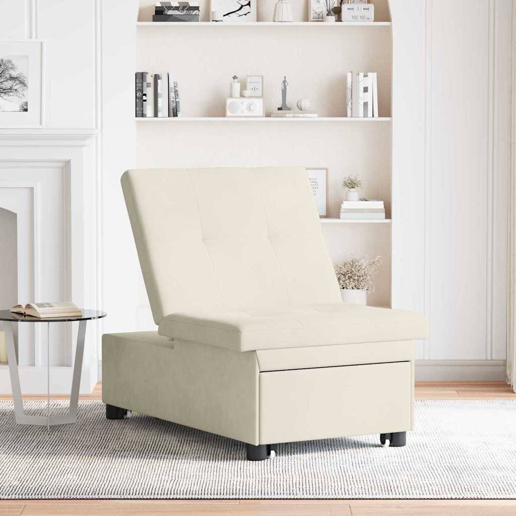 vidaXL Sofa Bed Kremowy 194 x 67 x 82 cm Aksamit
