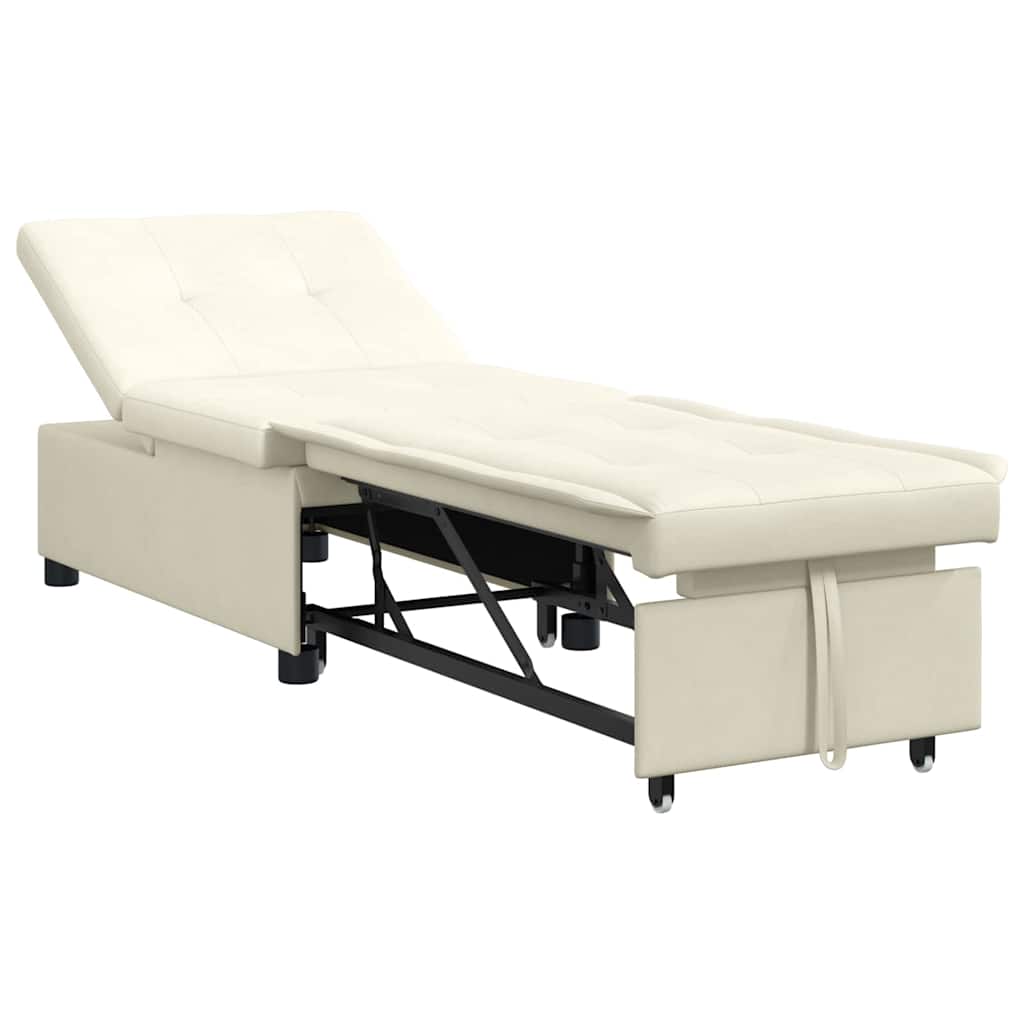 vidaXL Sofa Bed Kremowy 194 x 67 x 82 cm Aksamit