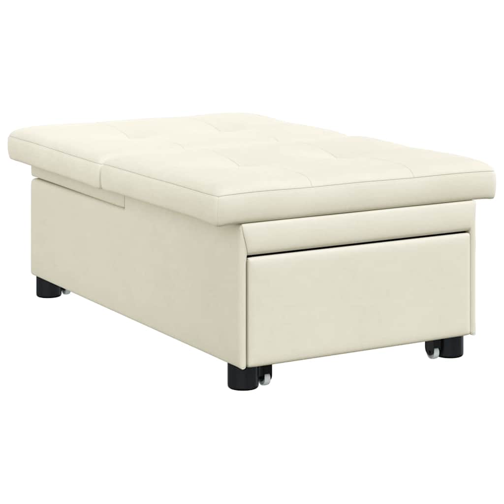vidaXL Sofa Bed Kremowy 194 x 67 x 82 cm Aksamit