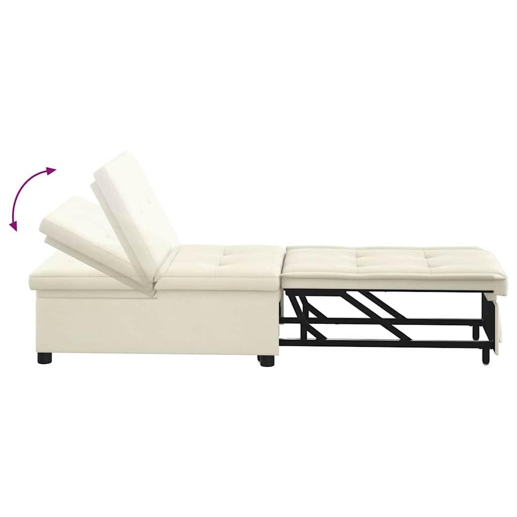 vidaXL Sofa Bed Kremowy 194 x 67 x 82 cm Aksamit