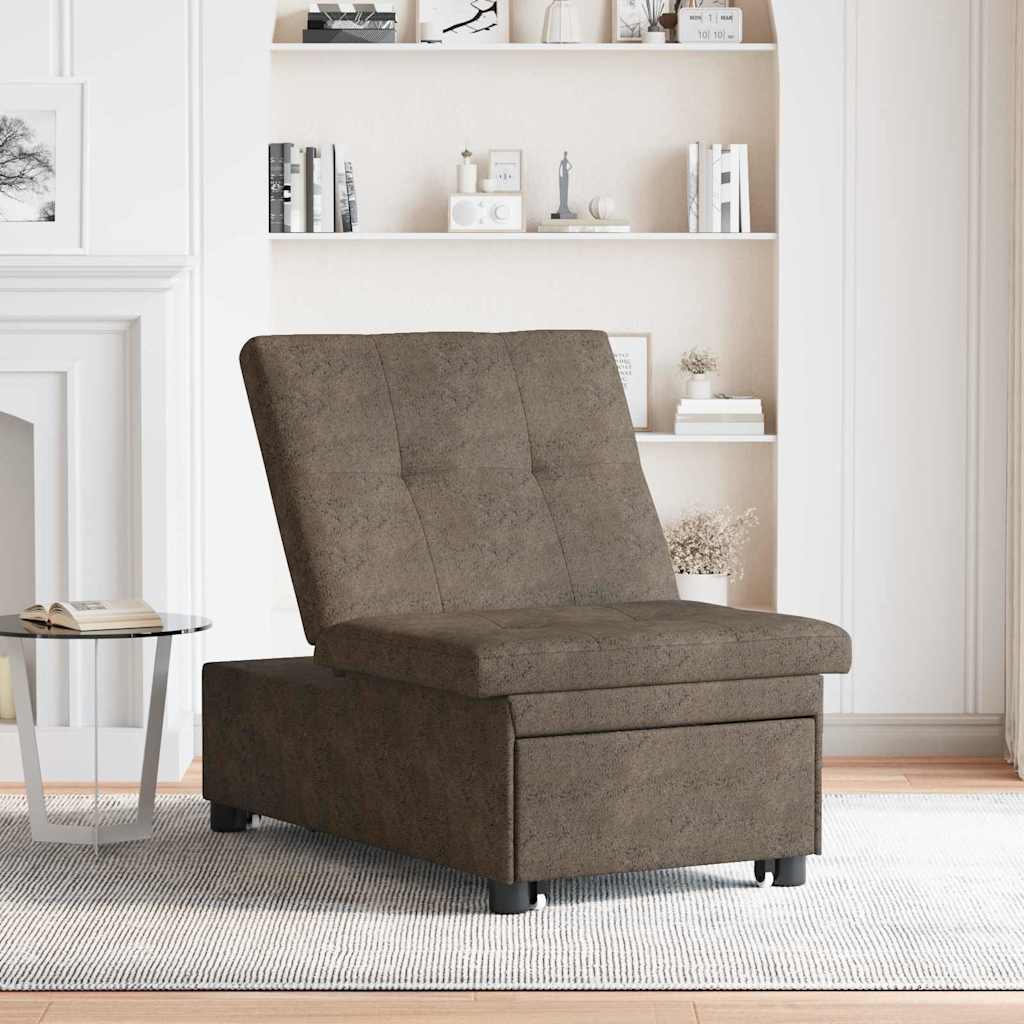 vidaXL Sofa Bed Ciemnoszary 194 x 67 x 82 cm Tkanina Huahua