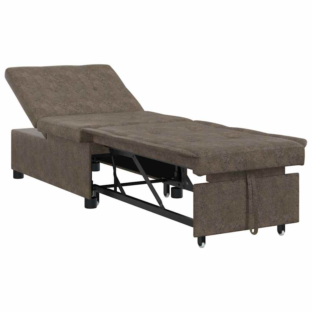 vidaXL Sofa Bed Ciemnoszary 194 x 67 x 82 cm Tkanina Huahua