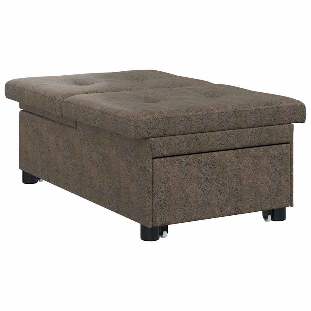 vidaXL Sofa Bed Ciemnoszary 194 x 67 x 82 cm Tkanina Huahua