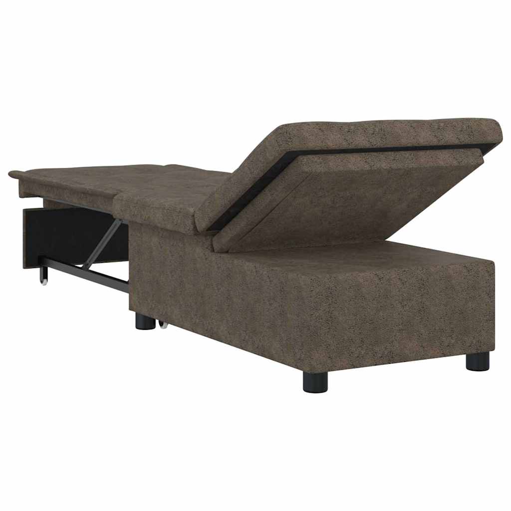 vidaXL Sofa Bed Ciemnoszary 194 x 67 x 82 cm Tkanina Huahua
