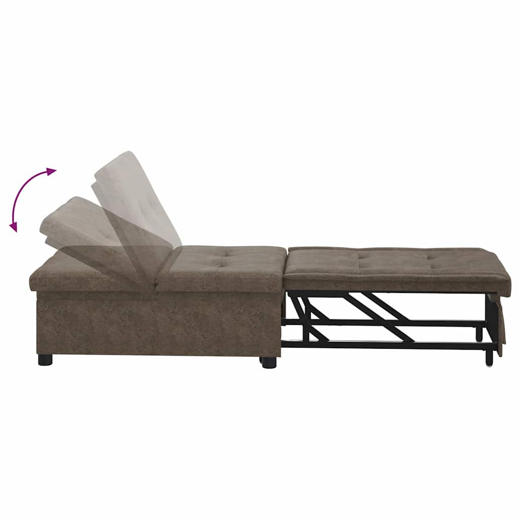 vidaXL Sofa Bed Ciemnoszary 194 x 67 x 82 cm Tkanina Huahua