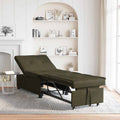 vidaXL Sofa Bed Zielony wojskowy 194 x 67 x 82 cm Tkanina Huahua