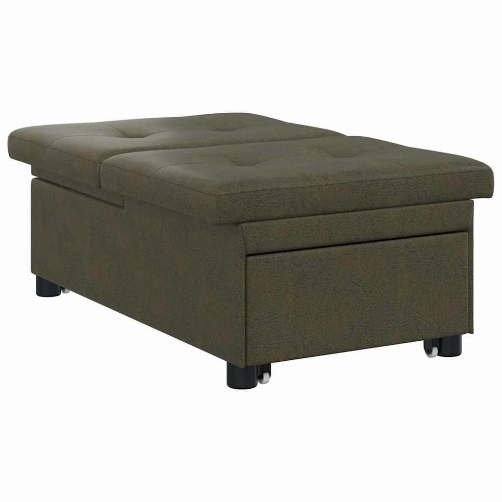 vidaXL Sofa Bed Zielony wojskowy 194 x 67 x 82 cm Tkanina Huahua