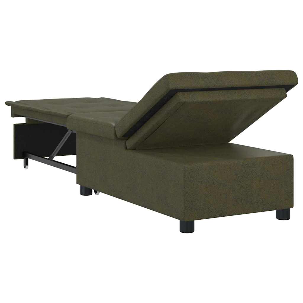 vidaXL Sofa Bed Zielony wojskowy 194 x 67 x 82 cm Tkanina Huahua