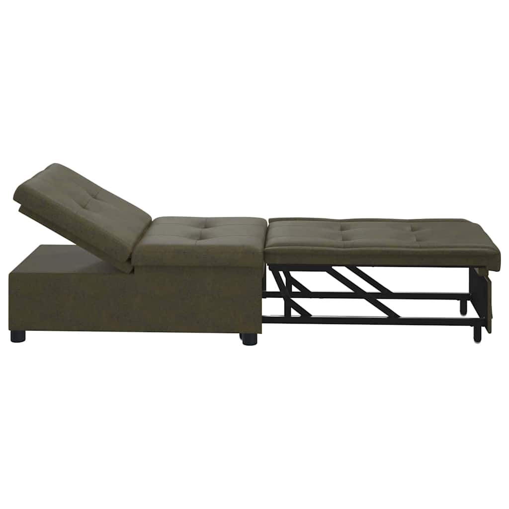 vidaXL Sofa Bed Zielony wojskowy 194 x 67 x 82 cm Tkanina Huahua