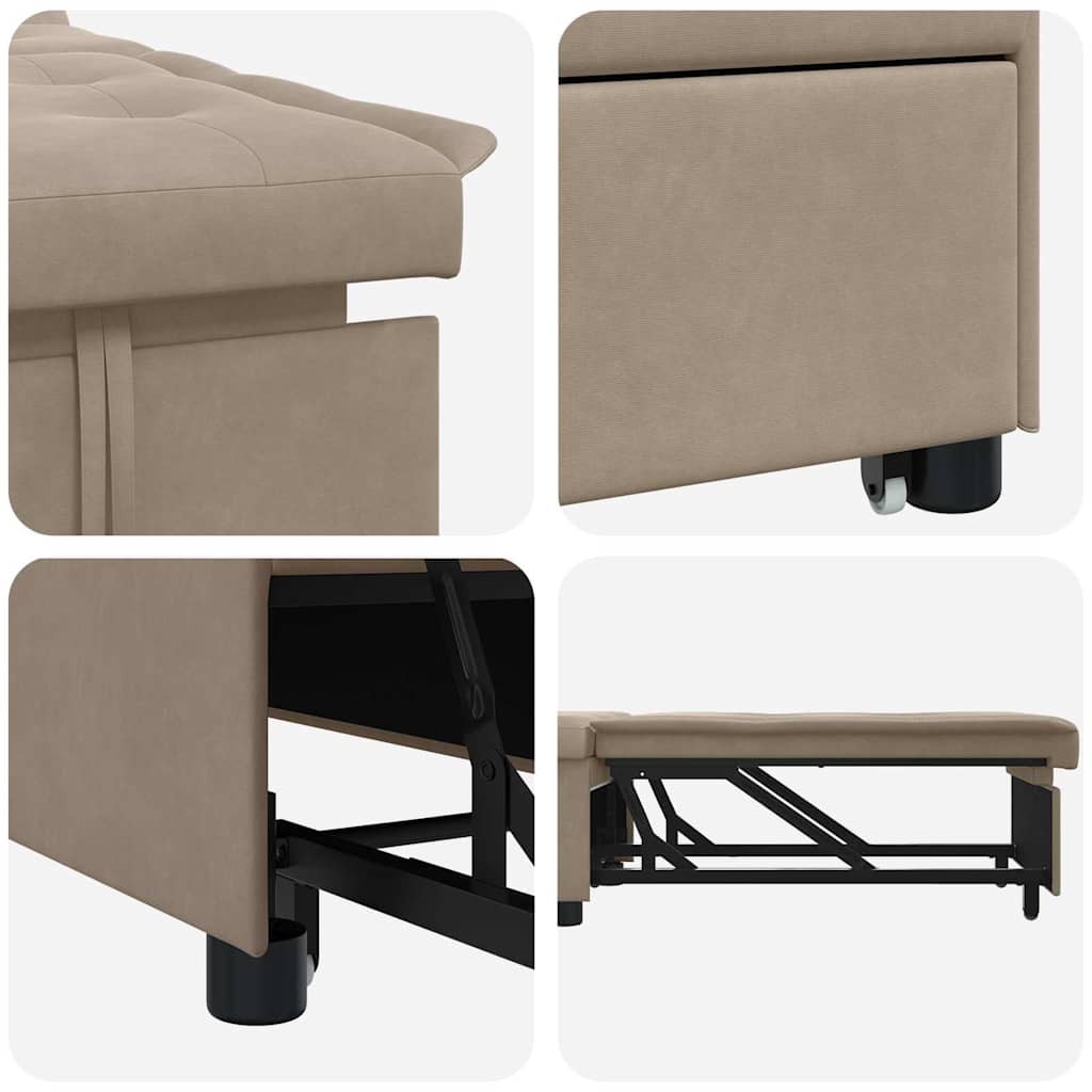 vidaXL Rozkładana sofa Ciemnoszary 194 x 67 x 82 cm Mikrofibra