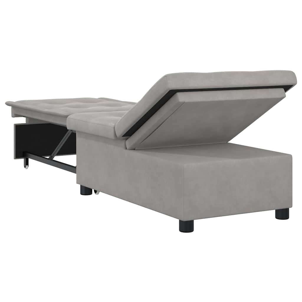 vidaXL Rozkładana sofa Jasnoszary 194 x 67 x 82 cm Mikrofibra