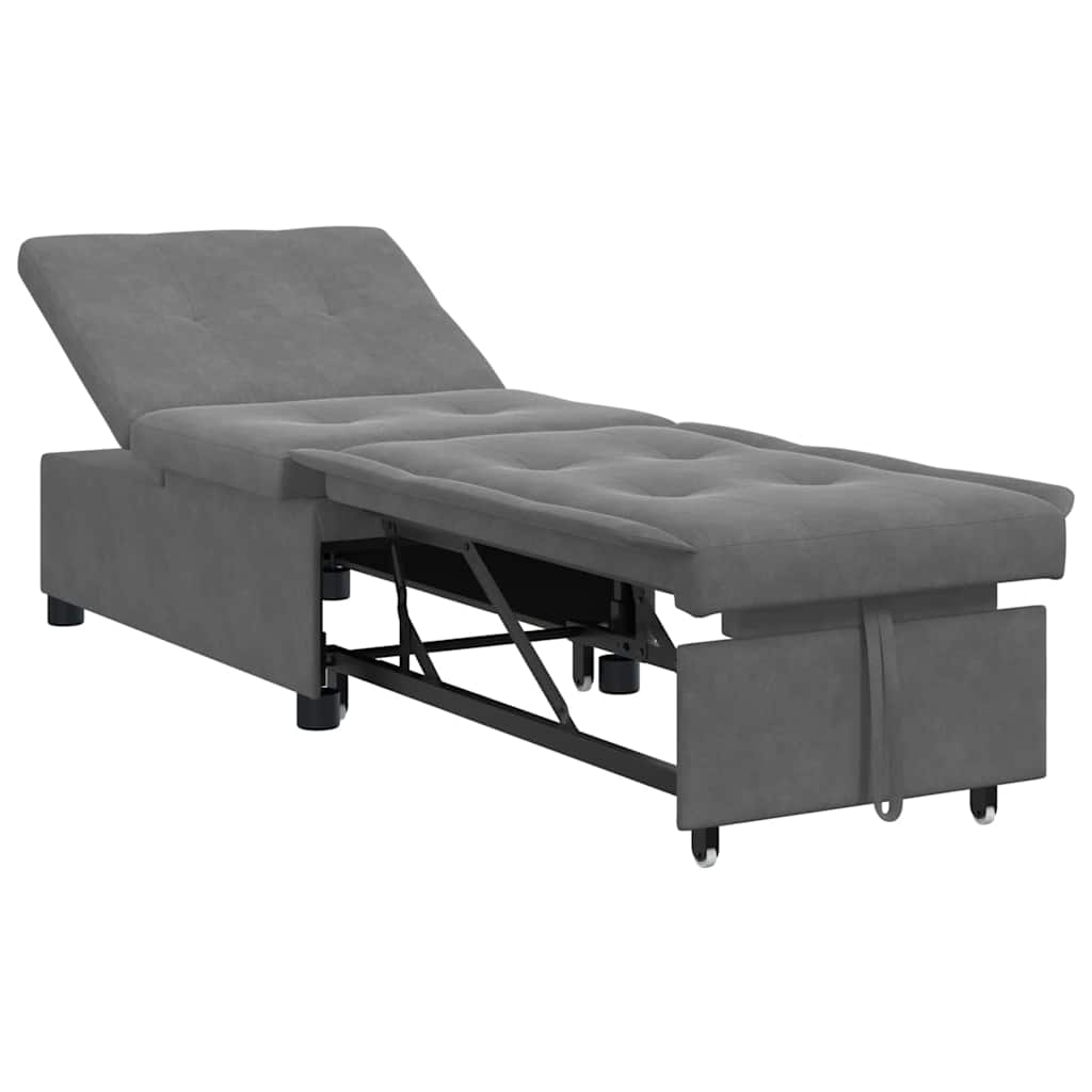 vidaXL Rozkładana sofa Ciemnoszary 194 x 67 x 82 cm Mikrofibra