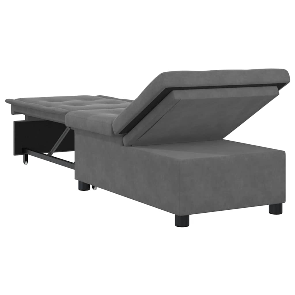 vidaXL Rozkładana sofa Ciemnoszary 194 x 67 x 82 cm Mikrofibra