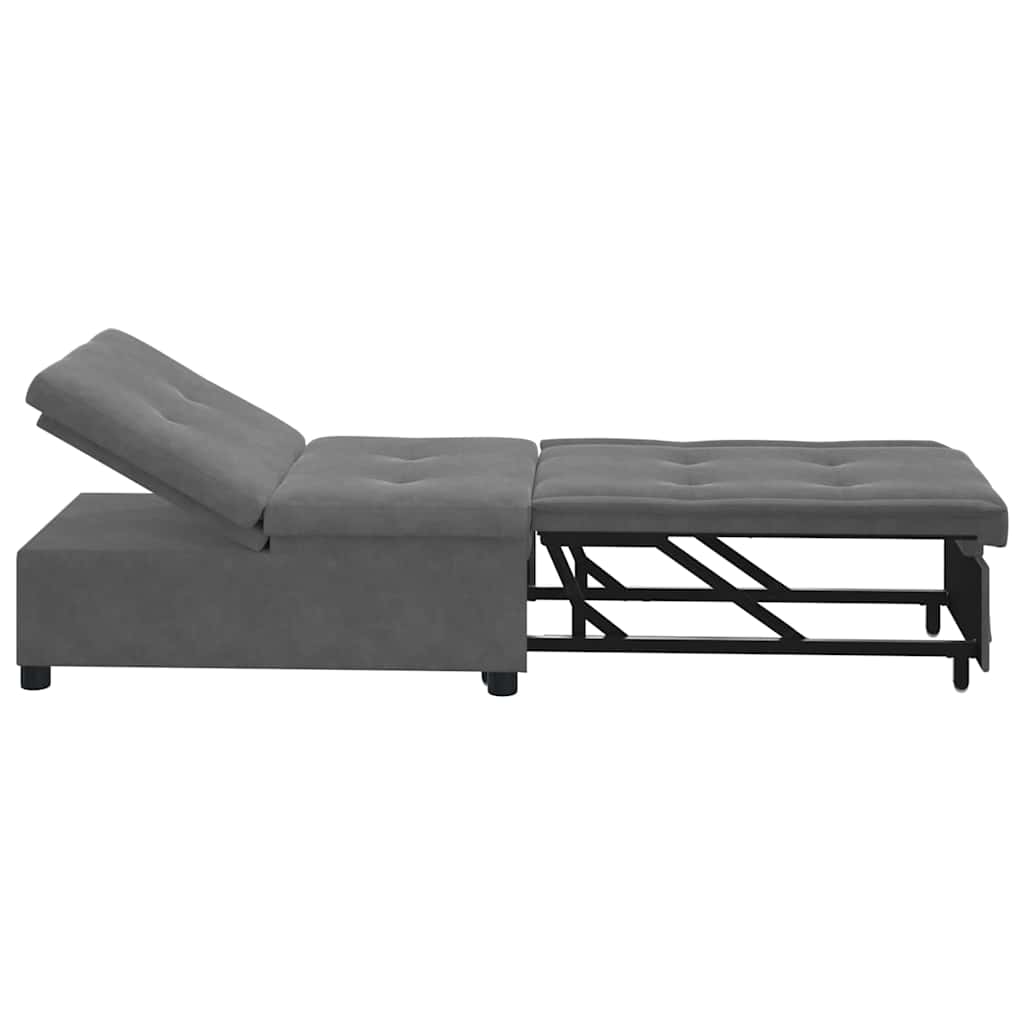 vidaXL Rozkładana sofa Ciemnoszary 194 x 67 x 82 cm Mikrofibra