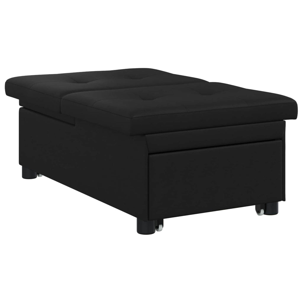 vidaXL Rozkładana sofa Czarny 194 x 67 x 82 cm Mikrofibra