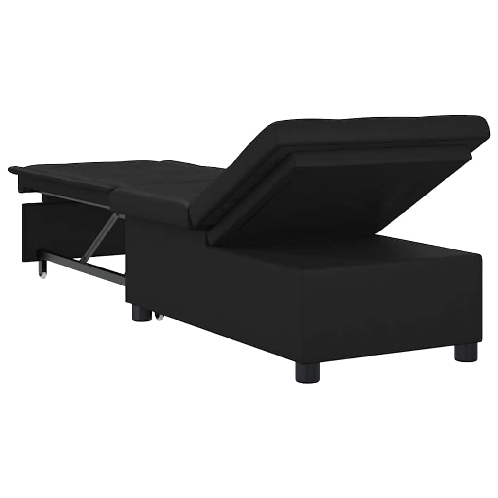 vidaXL Rozkładana sofa Czarny 194 x 67 x 82 cm Mikrofibra