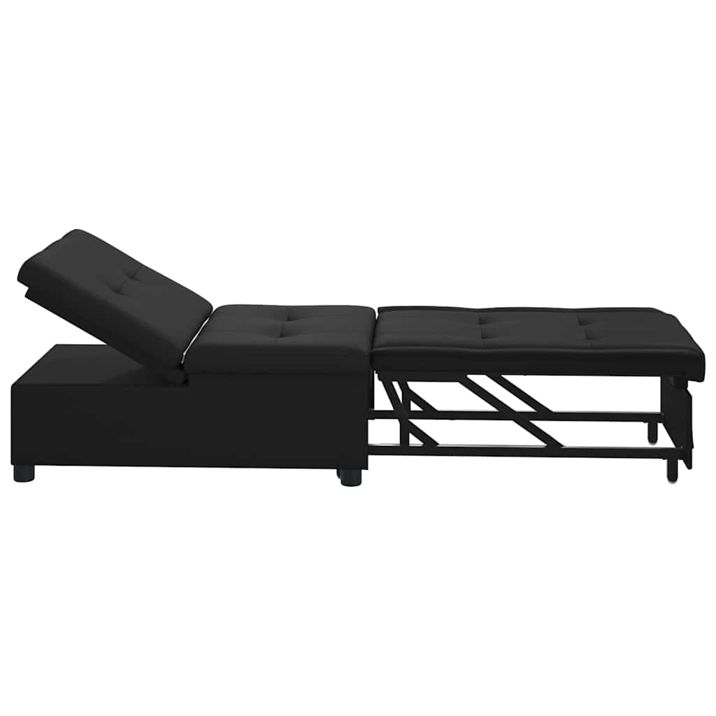 vidaXL Rozkładana sofa Czarny 194 x 67 x 82 cm Mikrofibra