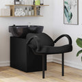 vidaXL Fotel do szamponu Czarny 136 x 60 x 92 cm PVC
