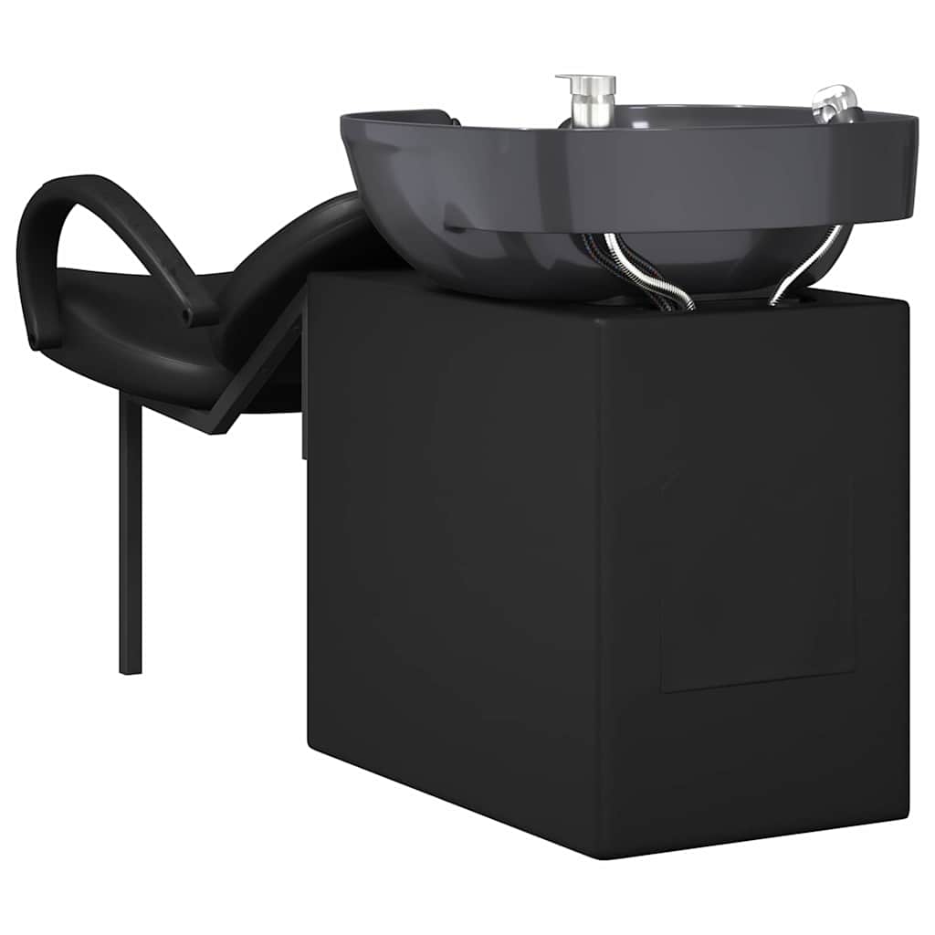 vidaXL Fotel do szamponu Czarny 136 x 60 x 92 cm PVC