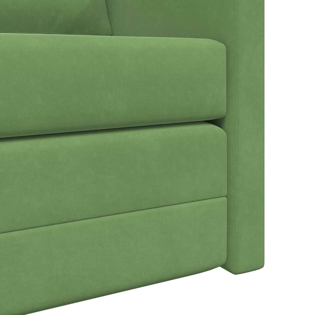 vidaXL Sofa Bed Jasnozielony 204 x 122 x 60 cm Aksamit