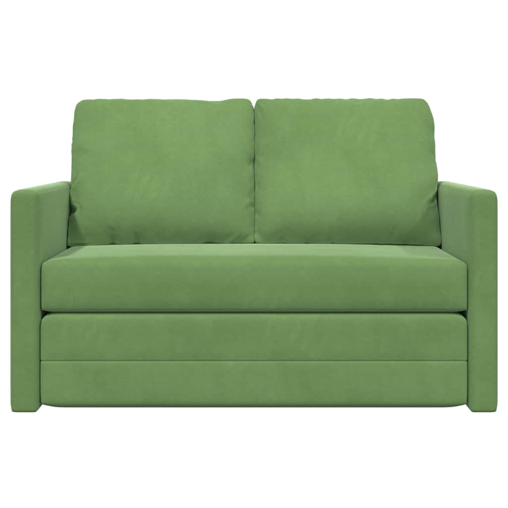 vidaXL Sofa Bed Jasnozielony 204 x 122 x 60 cm Aksamit