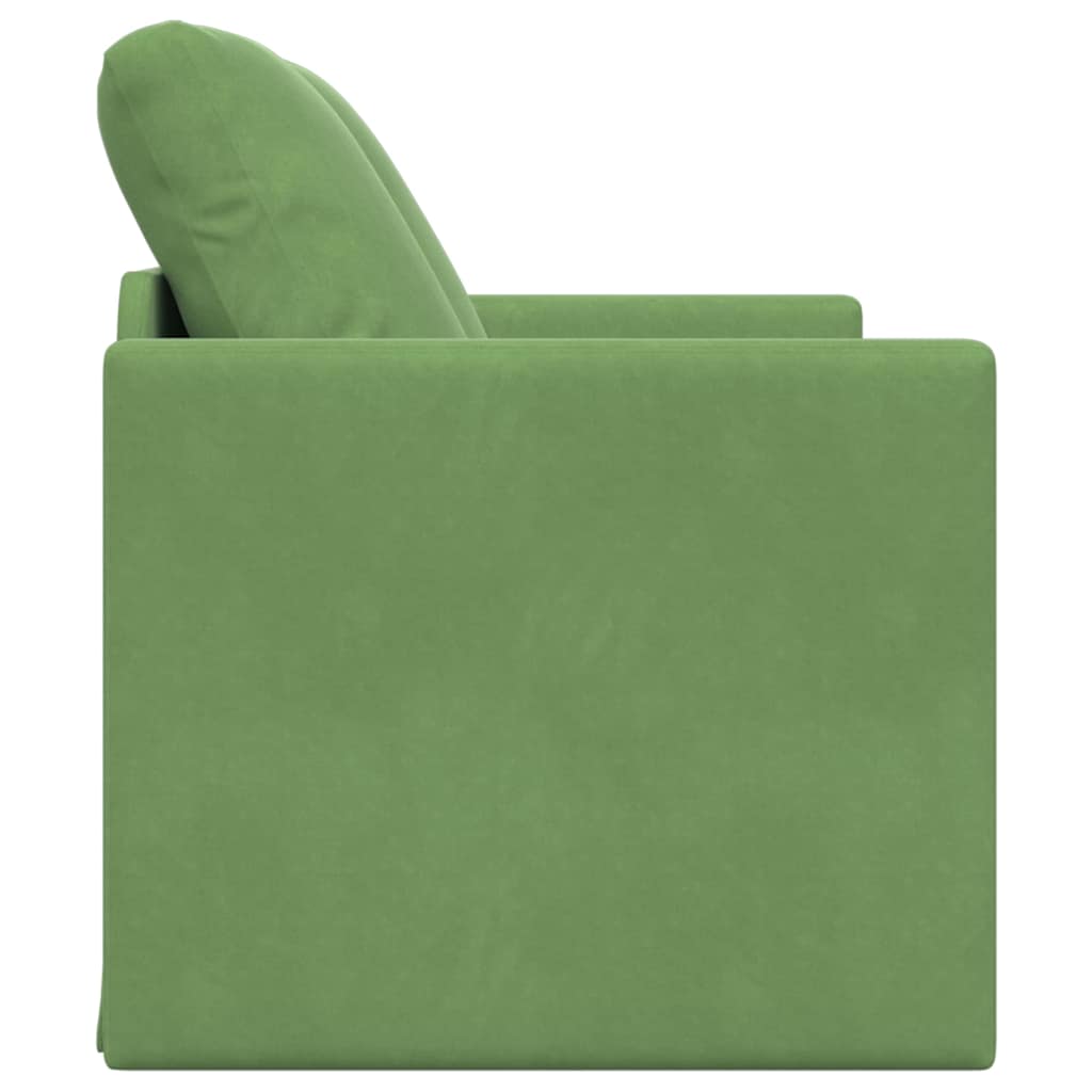 vidaXL Sofa Bed Jasnozielony 204 x 122 x 60 cm Aksamit