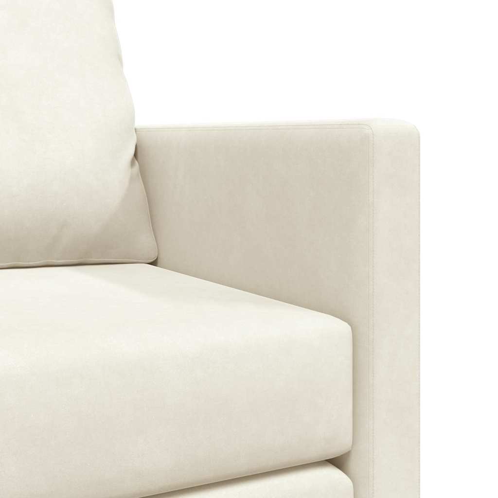 vidaXL Sofa Bed Kremowy 204 x 122 x 60 cm Aksamit