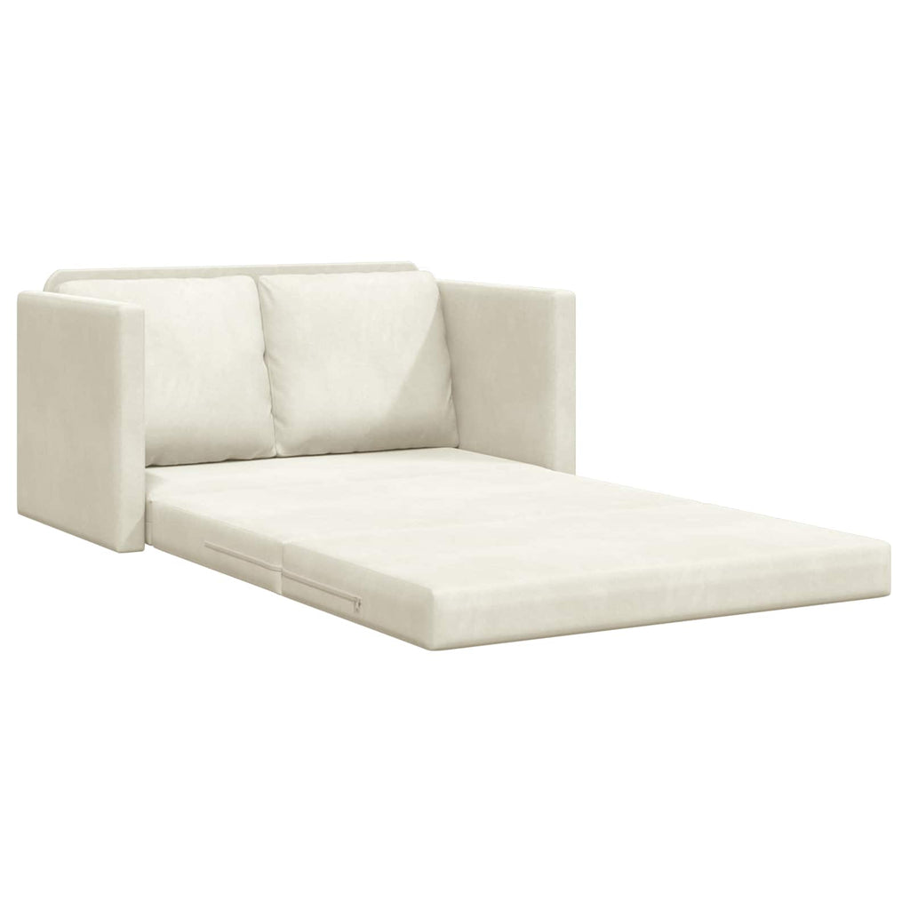 vidaXL Sofa Bed Kremowy 204 x 122 x 60 cm Aksamit