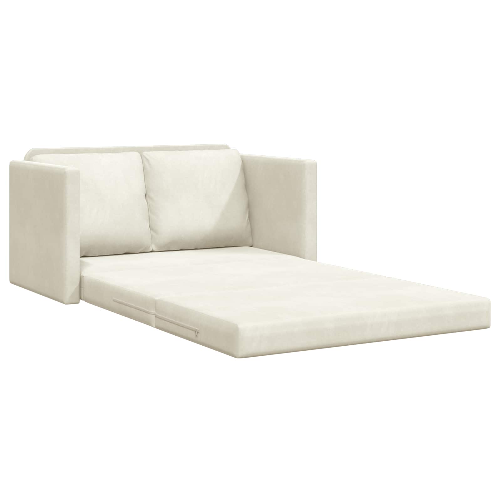 vidaXL Sofa Bed Kremowy 204 x 122 x 60 cm Aksamit