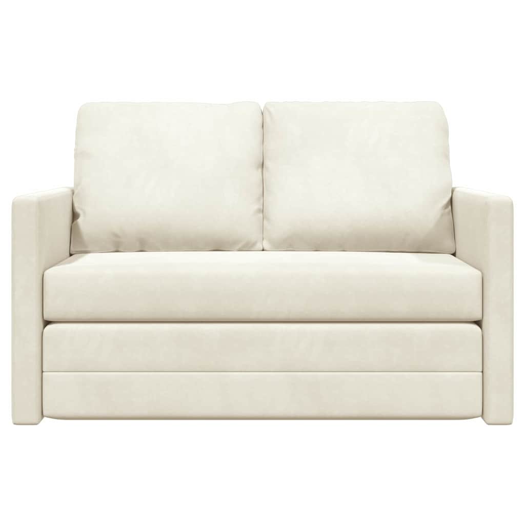 vidaXL Sofa Bed Kremowy 204 x 122 x 60 cm Aksamit