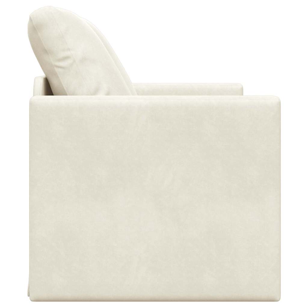 vidaXL Sofa Bed Kremowy 204 x 122 x 60 cm Aksamit