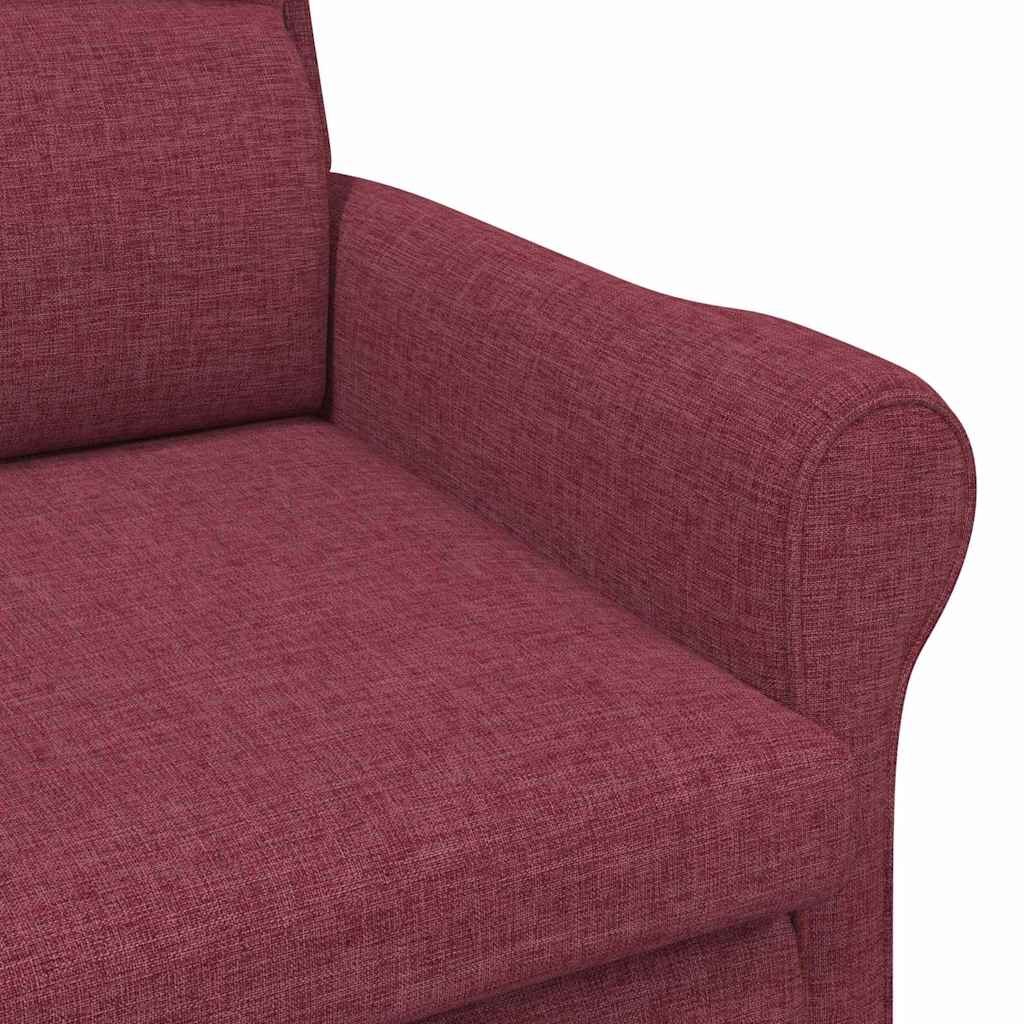 vidaXL fotel czerwone wino tkanina
