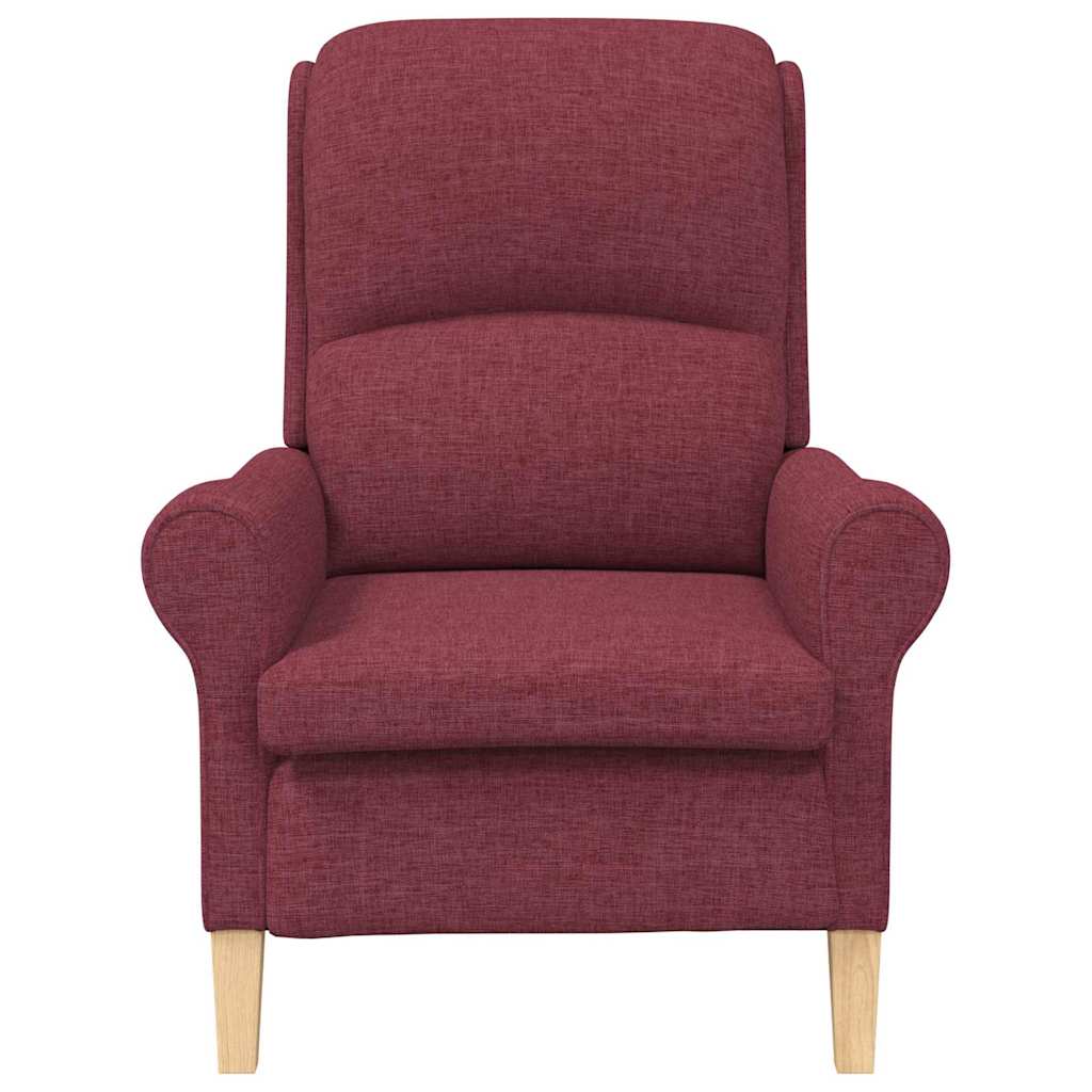 vidaXL fotel czerwone wino tkanina