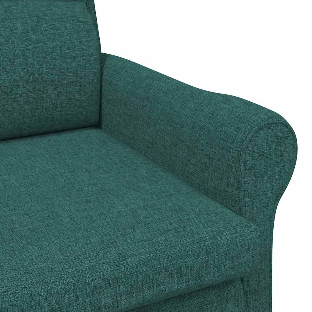 vidaXL fotel Ciemnozielony tkanina