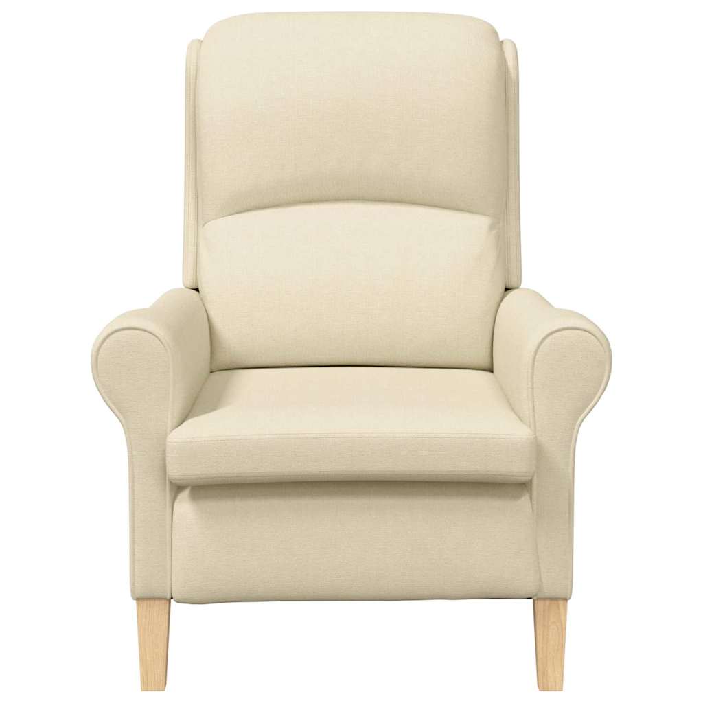 vidaXL fotel Kremowy tkanina