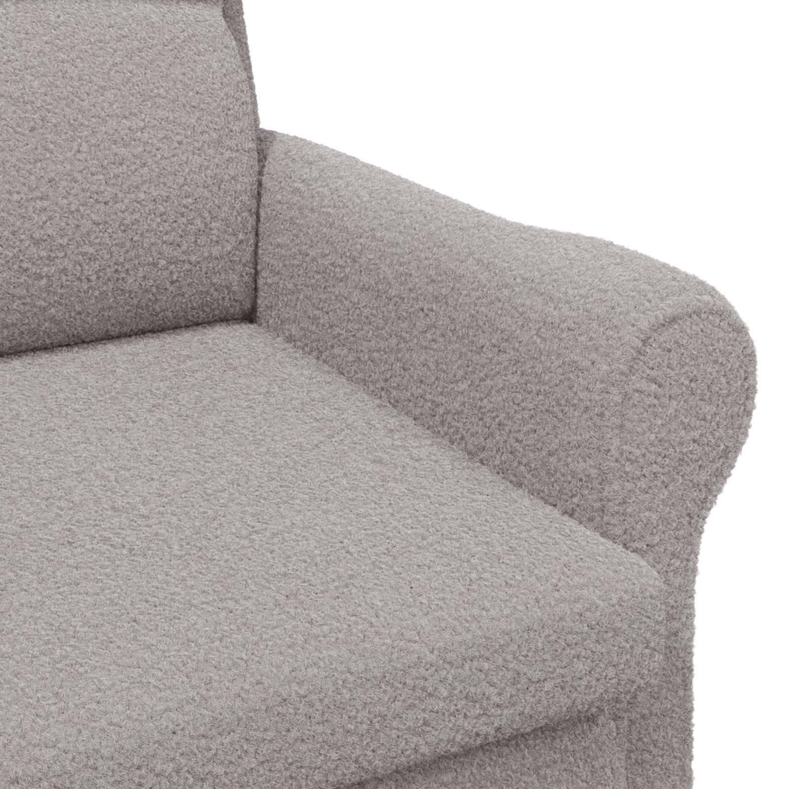 vidaXL fotel Jasnoszary Miękka tkanina Sherpa