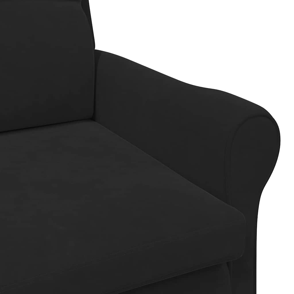 vidaXL fotel Czarny Aksamit