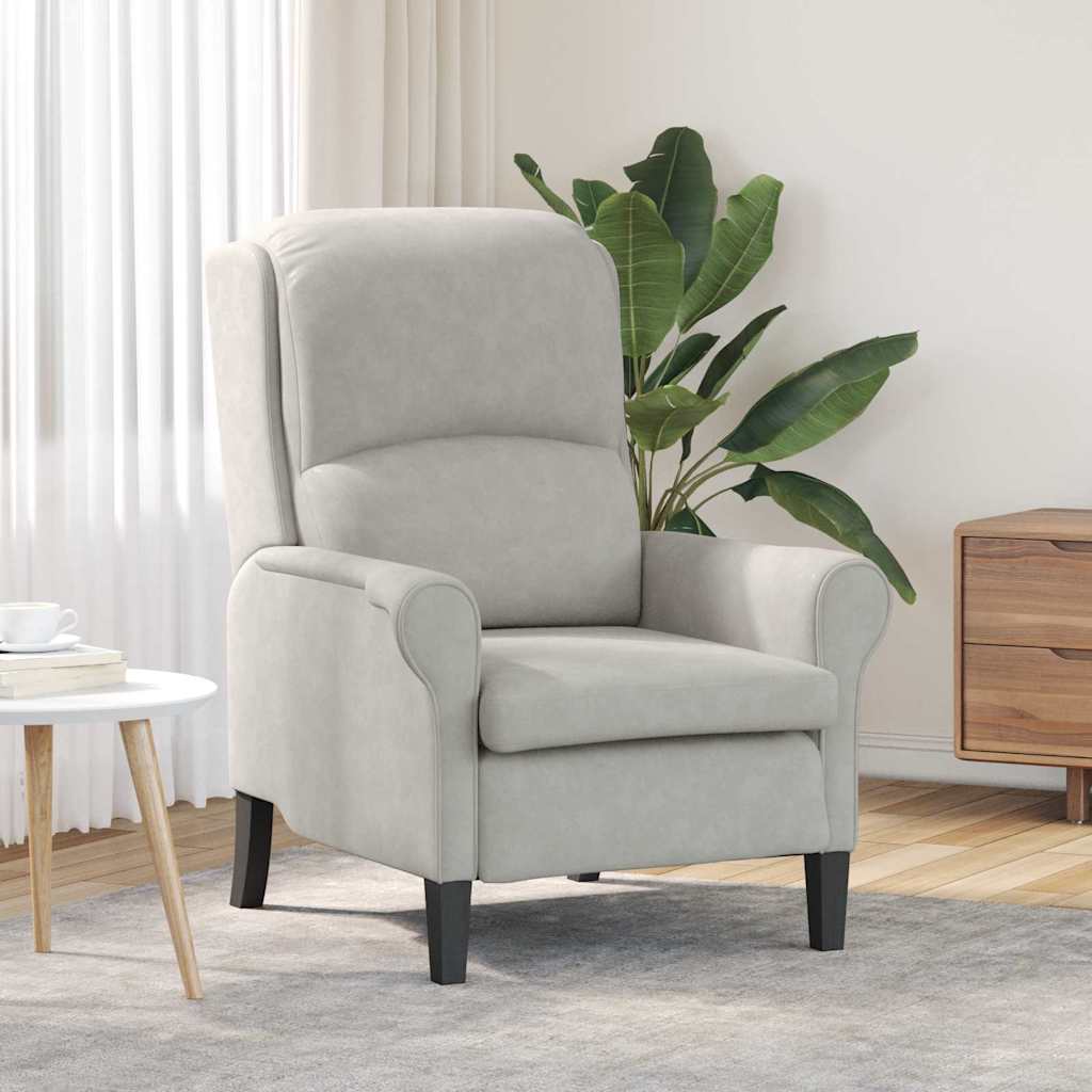 vidaXL fotel Jasnoszary 76 x 94 x 102 cm Mikrofibra