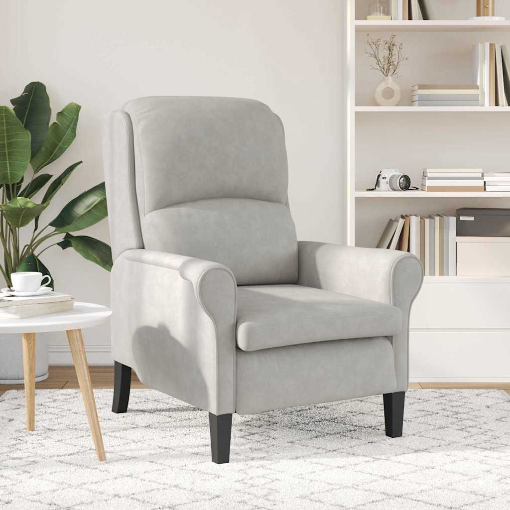 vidaXL fotel Jasnoszary 76 x 94 x 102 cm Mikrofibra