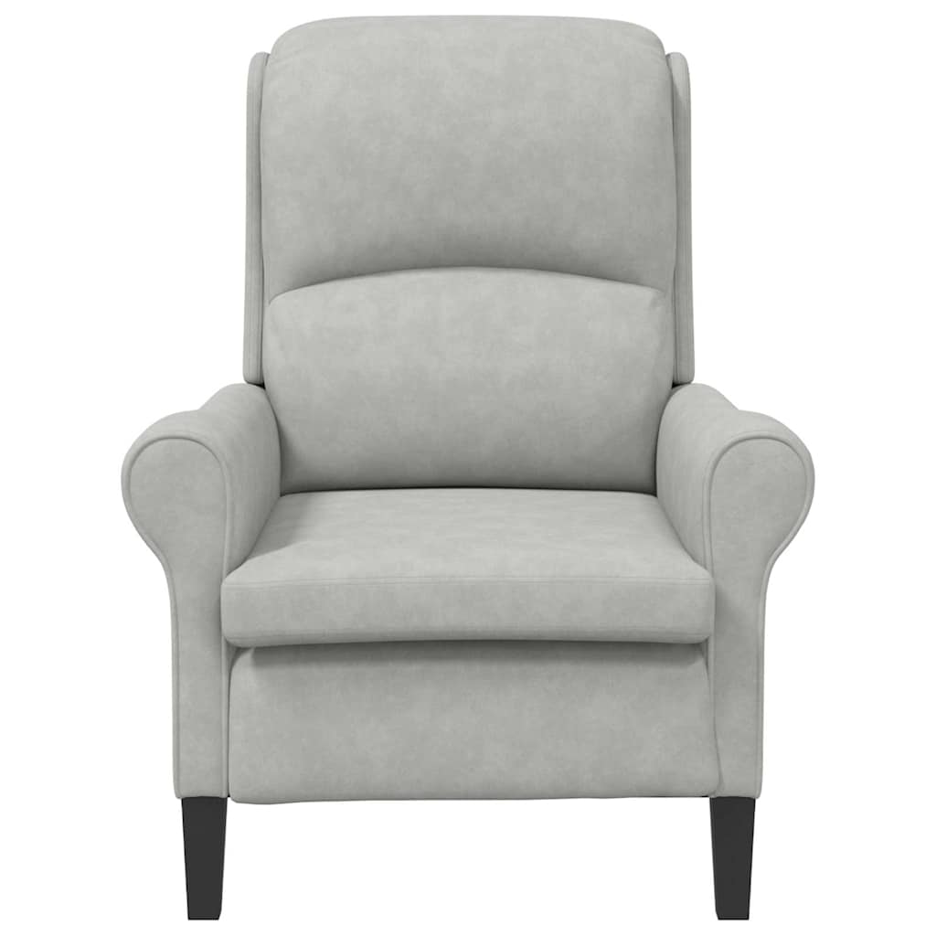 vidaXL fotel Jasnoszary 76 x 94 x 102 cm Mikrofibra