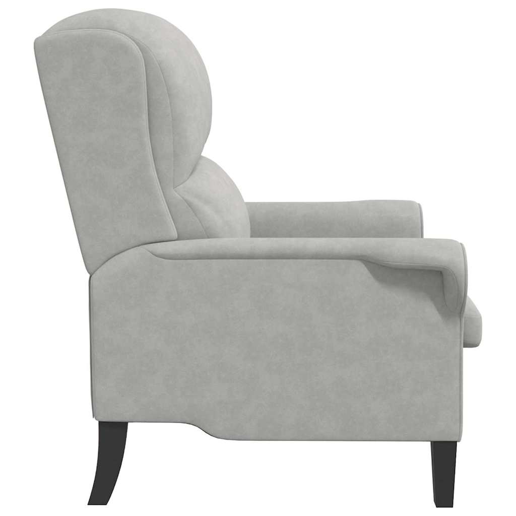 vidaXL fotel Jasnoszary 76 x 94 x 102 cm Mikrofibra