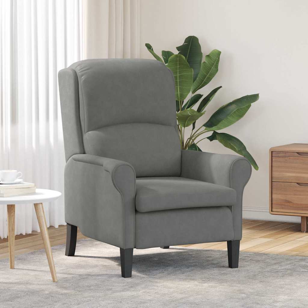 vidaXL fotel ciemno szary 76 x 94 x 102 cm Mikrofibra